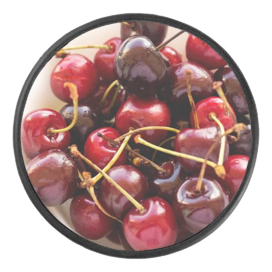 kom met kersen hockey puck (Voorkant)
