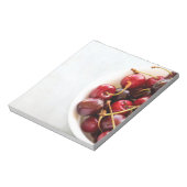 kom met kersen notitieblok (Linkerzijde)