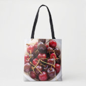kom met kersen tote bag (Voorkant)