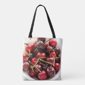 kom met kersen tote bag (Achterkant)