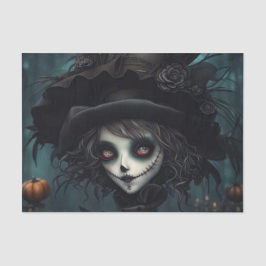 Kom met me vrouw vogelverschrikker ontkoppelpapier tissuepapier (Voorkant)