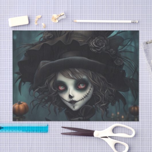 Kom met me vrouw vogelverschrikker ontkoppelpapier tissuepapier (Craft)