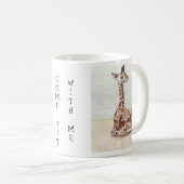 "Kom met me zitten" Giraffe Cup Koffiemok (Voorkant rechts)