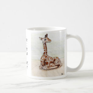 "Kom met me zitten" Giraffe Cup Koffiemok