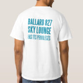 Kom met mij vliegen - Ballard Elks Sky Lounge! T-shirt (Achterkant)
