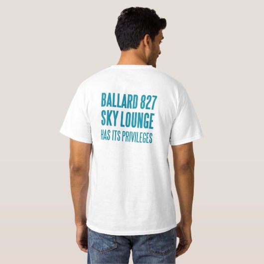 Kom met mij vliegen - Ballard Elks Sky Lounge! T-shirt (Achterkant volledig)