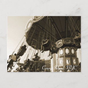 "Kom met mij vliegen" Coney Island Briefkaart