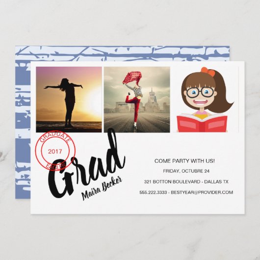 Kom met ons feesten! kaart (Voorkant / Achterkant)