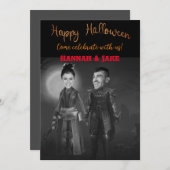 Kom met ons Halloween vieren Kaart (Voorkant / Achterkant)