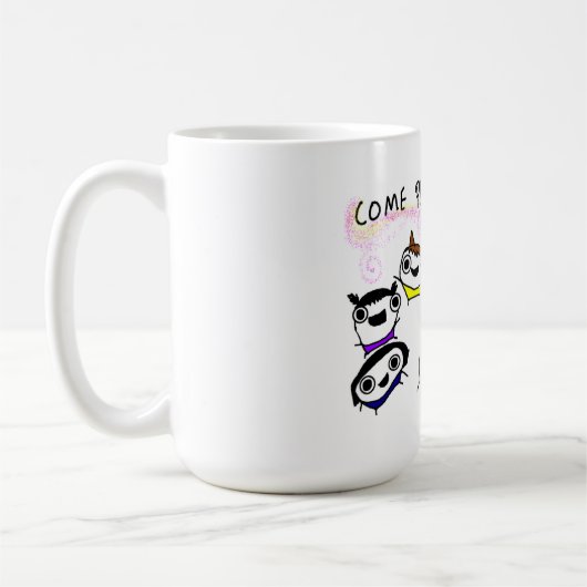 "Kom met ons spelen" Koffiemok (Links)