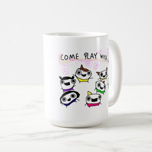 "Kom met ons spelen" Mok (Voorkant rechts)