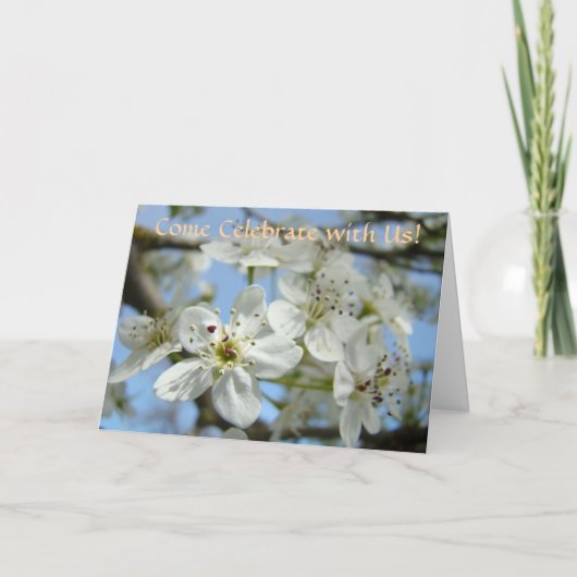 Kom met ons vieren! Gehuwde opslagdatum verkrijgen Aankondiging (Voorkant)