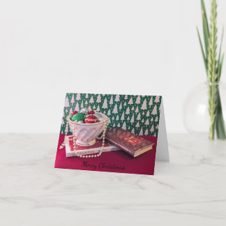 Kom met Ornamenten Feestdagen Kaart