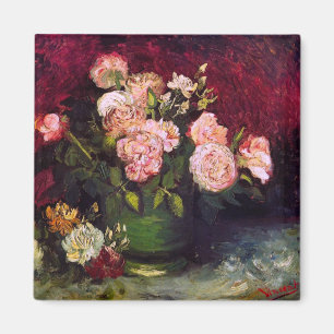 Kom met Pioenen & Roses Van Gogh Fine Art. Magneet