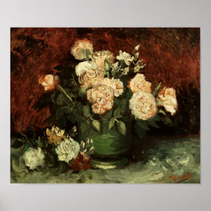 Kom met Pioenen & Roses Van Gogh Fine Art. Poster