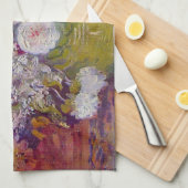 Kom met zonnebloemen en rozen van Vincent van Gogh Theedoek (Quarter Fold)