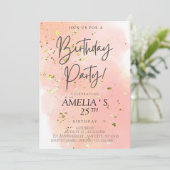 Kom mijn verjaardag vieren! kaart (Staand voorkant)