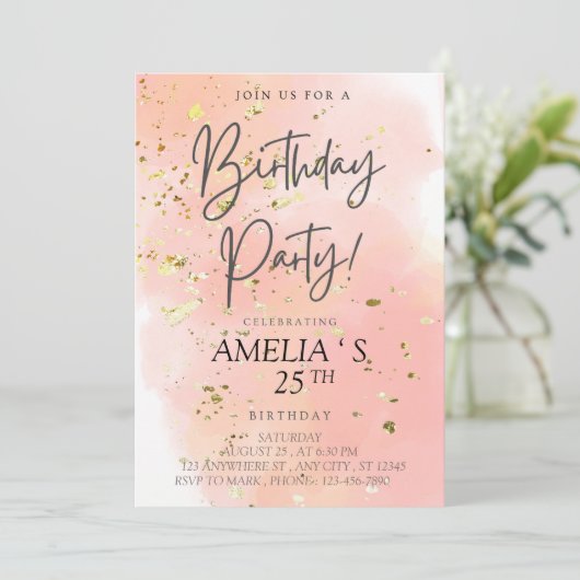 Kom mijn verjaardag vieren! kaart (Staand voorkant)