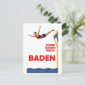 Kom naar Baden Baden Briefkaart (Staand voorkant)