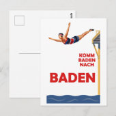 Kom naar Baden Baden Briefkaart (Voorkant / Achterkant)