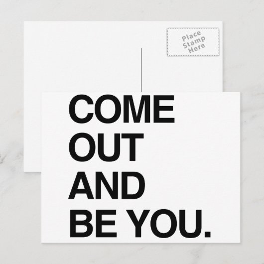 KOM NAAR BUITEN EN WEES JIJ BRIEFKAART (Voorkant / Achterkant)