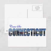 Kom naar Connecticut Briefkaart (Voorkant / Achterkant)