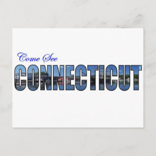 Kom naar Connecticut Briefkaart