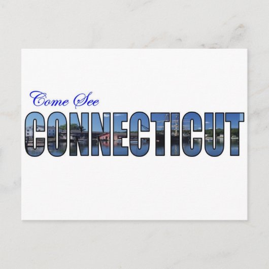 Kom naar Connecticut Briefkaart (Voorkant)