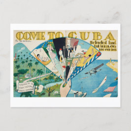 Kom naar Cuba  stijl briefkaart