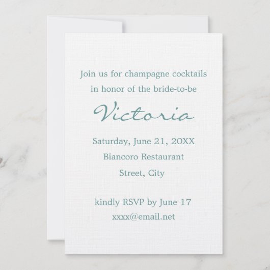 Kom naar de bride kaart (Achterkant)