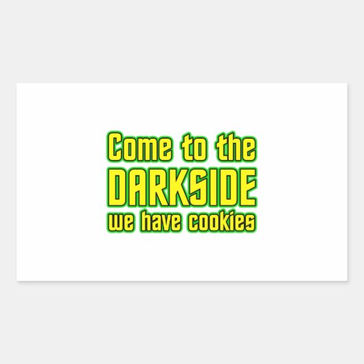 Kom naar de Darkside we hebben Cookies Rechthoekige Sticker (Voorkant)
