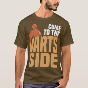 Kom naar de Darts Side Funny Dart Player T-shirt