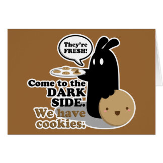 Kom naar de donkere kant.Card - zwart