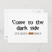 Kom naar de donkere kant - we hebben koekjes! briefkaart (Voorkant / Achterkant)