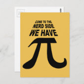 Kom naar de donkere kant... we hebben Pi Briefkaart (Voorkant / Achterkant)