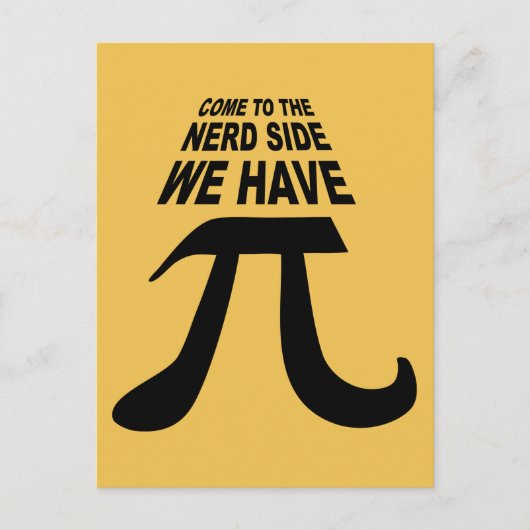 Kom naar de donkere kant... we hebben Pi Briefkaart (Voorkant)