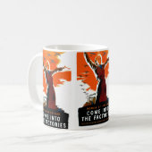 Kom naar de fabrieken koffiemok (Voorkant links)