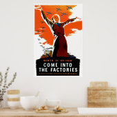 Kom naar de fabrieken poster (Keuken)