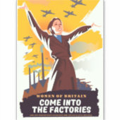 Kom naar de Fabrieken Sticker (Voorkant)