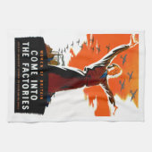 Kom naar de fabrieken theedoek (Horizontaal)