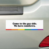 Kom naar de homokant bumpersticker (Op auto)