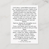 Kom naar de Kaart van het Jezus gebed Visitekaartje (Achterkant)
