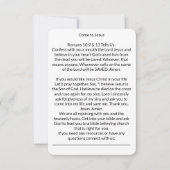 Kom naar de Kaart van Jezus Salvation Prayer (Voorkant)