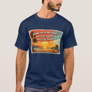 Kom naar de kust Heren Donkere T-shirt