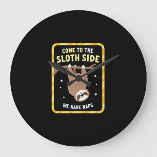 Kom naar de luiaard kant T-shirt - Grappige luiaar Grote Klok