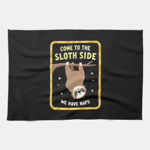 Kom naar de luiaard kant T-shirt - Grappige luiaar Theedoek