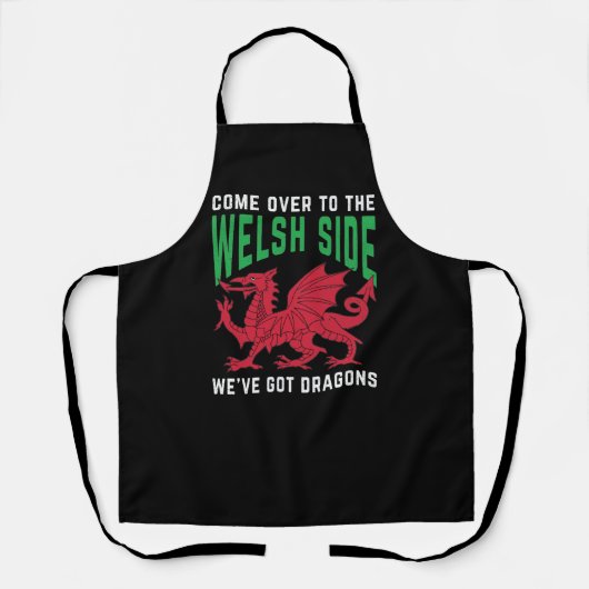 Kom naar de Welsh Side waar we Dragons hebben. Schort (Voorkant)