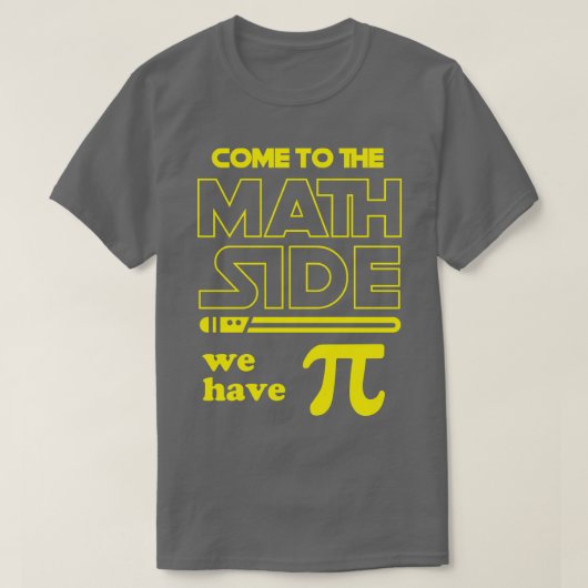 Kom naar de Wiskunde, we hebben Pi T-shirt (Design voorkant)