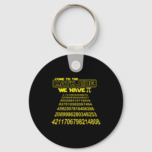 Kom naar de wiskundekant we hebben symbool Funny E Sleutelhanger (Voorkant)