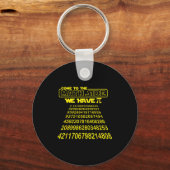 Kom naar de wiskundekant we hebben symbool Funny E Sleutelhanger (Voorkant)